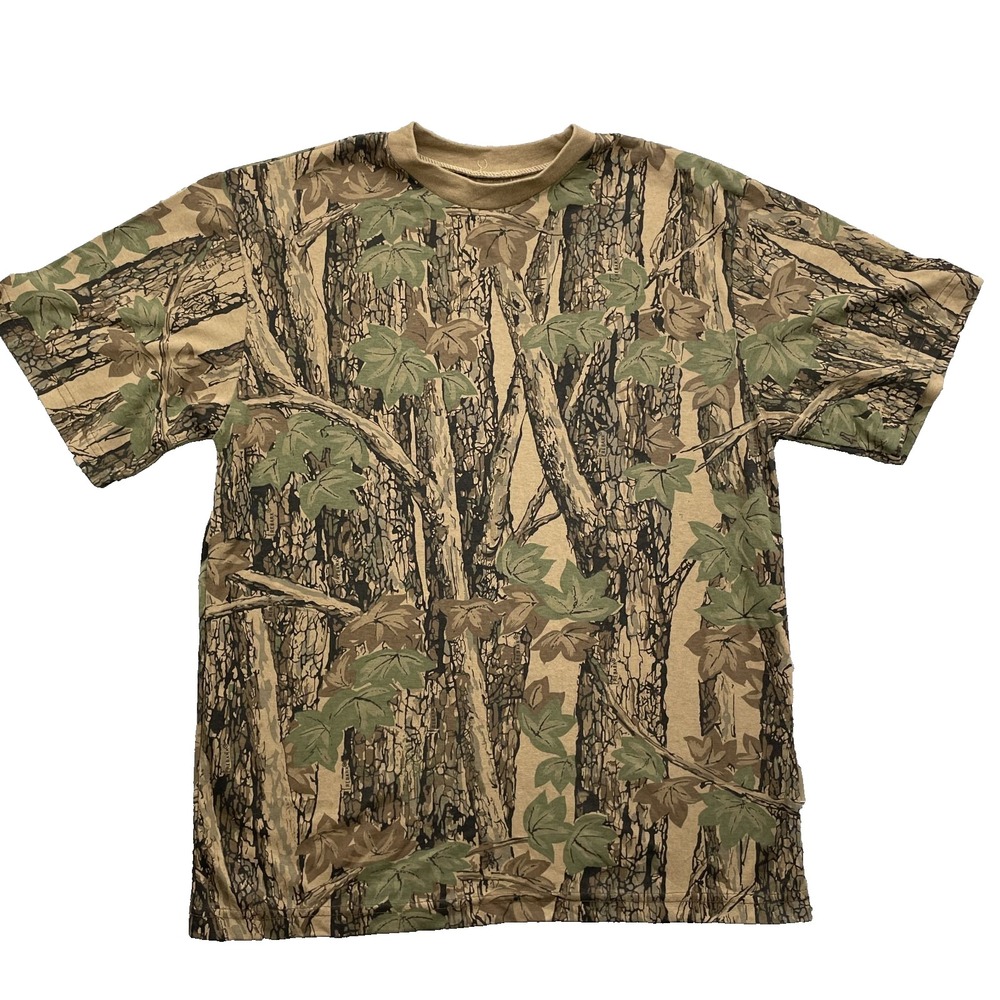 Vintage Rebark T-Shirt Mens Large Realtree Camo Hunting Camping Y2K Gorpcore